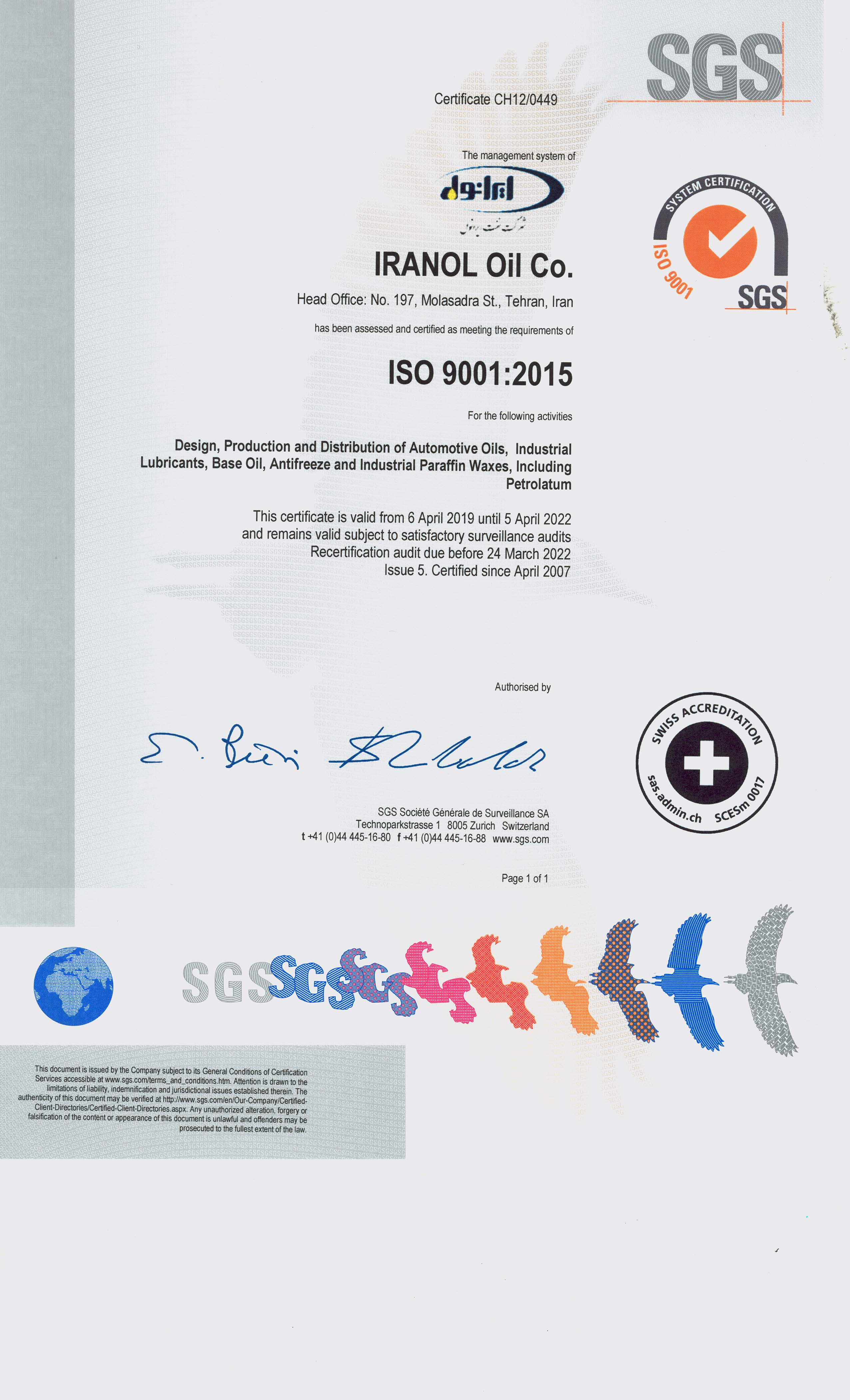 ISO 9001:2015 ISO 9001:2015